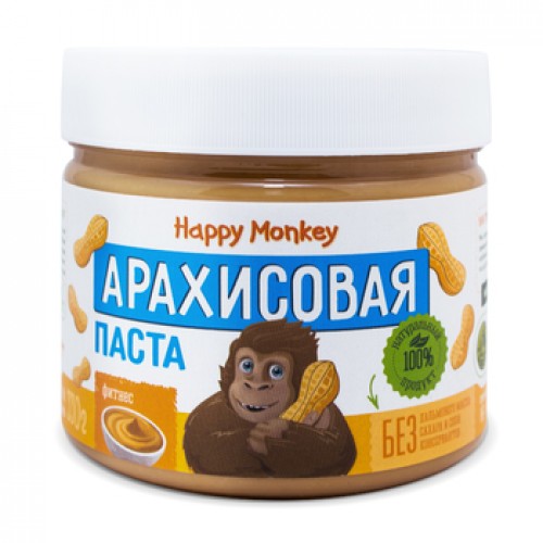 Арахисовая паста ''Фитнес"  330г., Happy Monkey