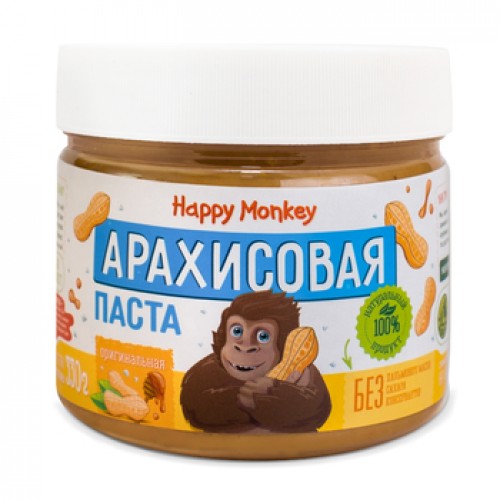 Арахисовая паста ''Оригинальная"  330г., Happy Monkey