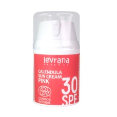 Солнцезащитный крем для лица и тела Календула 30 SPF PINK 50мл., Levrana