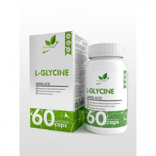Глицин 1000мг, 60кап. NaturalSupp L-Glycine 