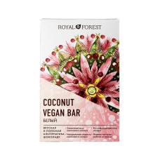 Шоколад кокосовый белый White Vegan Coconute Bar ,50гр Royal Forest
