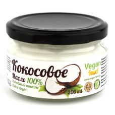 Масло кокосовое нерафинированное 200мл Vegan Food 